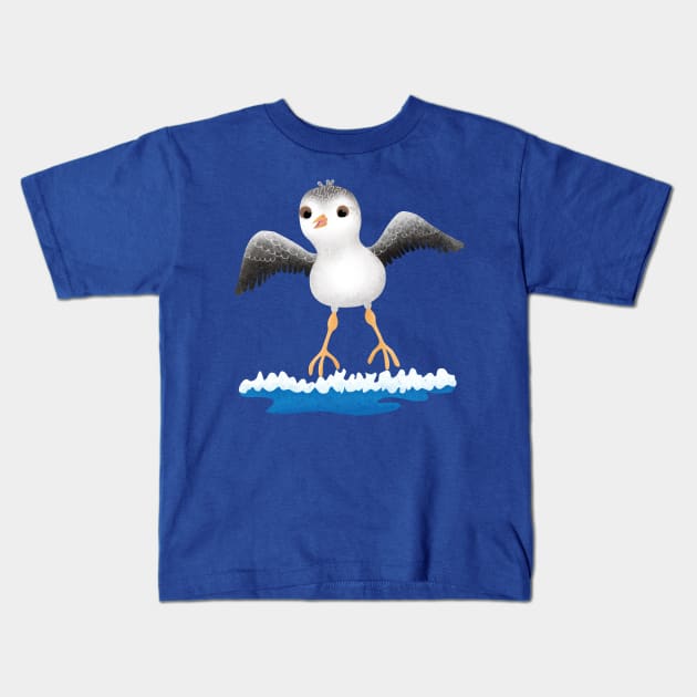 Cute baby sandpiper cartoon illustration Kids T-Shirt by FrogFactory